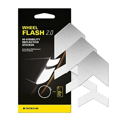 Afbeelding van THE BEAM WHEEL FLASH 2.0 reflecterende stickers voor velgen en fietswielen fiets, reflecterend, zilverkleurig
