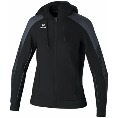 Afbeelding van Erima Evo Star Trainingsjack Met Capuchon Dames Zwart / Grijs Maat: 42