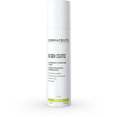 Afbeelding van Dermaceutic Rain Ceutic Crème régénérante pour peaux sensibles et déshydratées réparatrice à l&#039;acide hyaluronique, peptides, vitamine C/E beurre de karité 40 ml