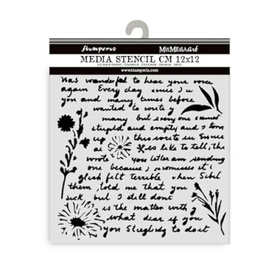 Afbeelding van Stamperia Thick Stencils for Scrapbooks, Albums, Cards, Bullet Journalling, and More, Flexible Material, Easy to Clean, Perfect Crafts Gifting (Favourites Refresh, Writings Pattern)