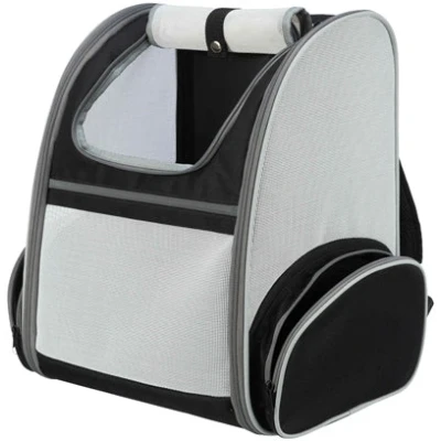 Afbeelding van Trixie Hondentas Rugtas Chloe Lichtgrijs / Zwart 39X27X43 CM