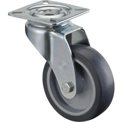 Afbeelding van Bs rollen Apparatenzwenkwiel met plaat rubber band 75mm