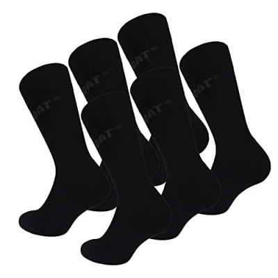 Afbeelding van Cat Erpillar Comfort Socks 6 paar super comfortabele stadssokken met halve gesp, hoogwaardig katoen, zwart.