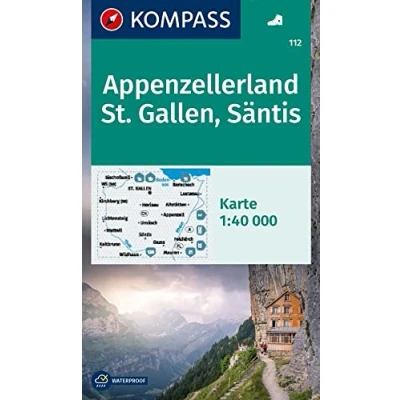 Afbeelding van KOMPASS Wanderkarte 112 Appenzellerland, St. Gallen, Säntis 1:40.000
