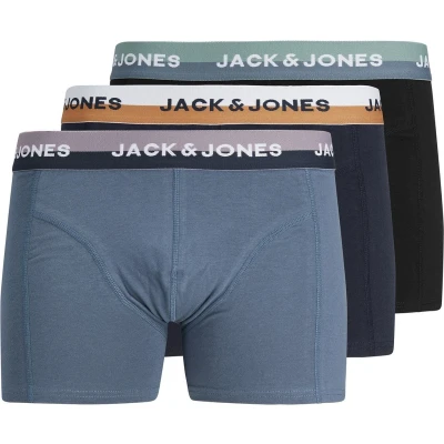 Afbeelding van JACK &amp; JONES Jacsense Trunks Boxershorts voor heren, 3 stuks, Zwart/Navy Blaze3