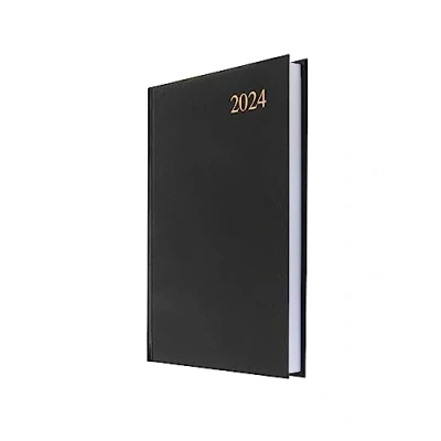 Afbeelding van Collins Debden Essential dagplanner 2024 2024, pagina per dag en planner voor bedrijven, acemische persoonlijke kantoren (A5, zwart)