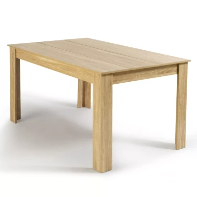 Image de Table à manger GEORGIA 6 personnes imitation hêtre 140 x 90 cm