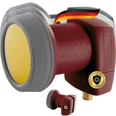 Afbeelding van SCHWAIGER 326 Single LNB met zonwering 1 vak Digitaal (1 deelnemer) Extreem hittebestendige kap Te gebruiken satellietschotel Multifeed compatibel weersbescherming vergulde contacten