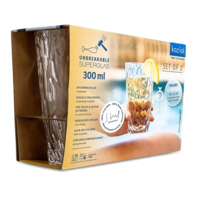 Afbeelding van Koziol Waterglazen / Cocktailglazen onbreekbaar Superglas 300 ml 2 Stuks