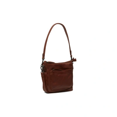 Afbeelding van The Chesterfield Brand Leren Schoudertas Cognac Caroline