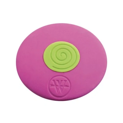 Afbeelding van Westcott Gum Microban Rond Roze/Groen