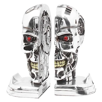 Afbeelding van Nemesis Now Terminator 2 Boekensteunen Zilver 18.5cm