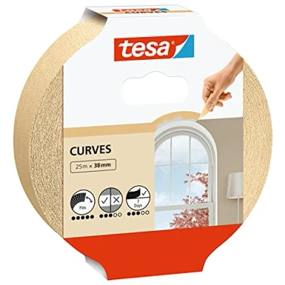 Afbeelding van tesa KURVEN 56534 00001 00 Maskeertape Beige (l x b) 25 m 38 mm 1 stuk(s)
