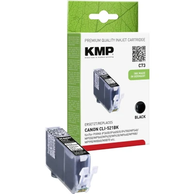 Afbeelding van KMP Inktcartridge vervangt Canon CLI 521BK Compatibel Foto zwart C73 1509,0001