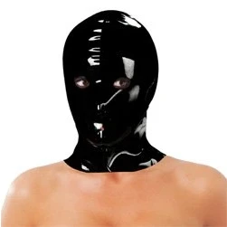 Afbeelding van Rimba Latex Play Masker Hood Hoofd maat S/M