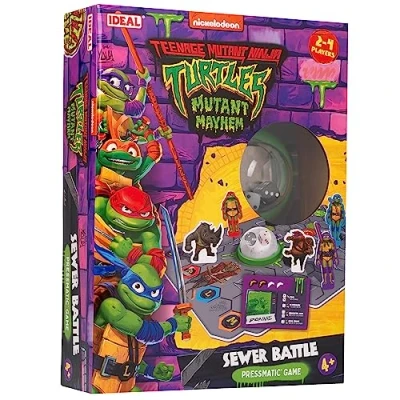 Afbeelding van Ideal Ninja schildpadden: Pressmatic rioolgevecht Familiespellen Voor 2 tot 7 spelers 4 jaar