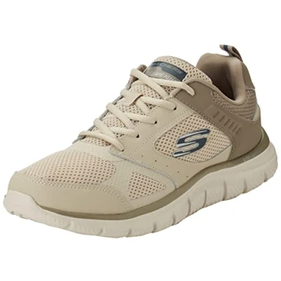 Afbeelding van Skechers Sport Track Sneakers laag, Heren, Maat: 42, Grey Leer en textiel