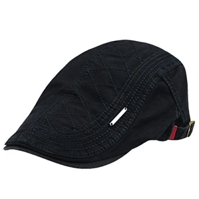 Afbeelding van Kuyou Newsboy Gatsby platte sportpet, zwart.
