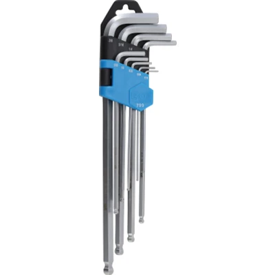 Afbeelding van BGS Stiftsleutelset inches inbus met kogelkop 1/16&quot; 3/8&quot; 9 delig