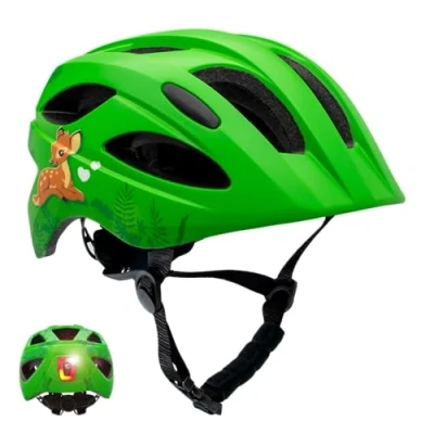 Afbeelding van Fietshelm kinderen 6 12 jaar Schattig Groen Crazy Safety EN1078 Certificatie