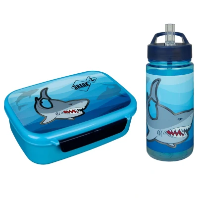 Afbeelding van Shark Lunchset; Fles en Lunchbox