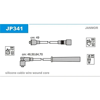 Afbeelding van JANMOR JP341 Bougiekabelset