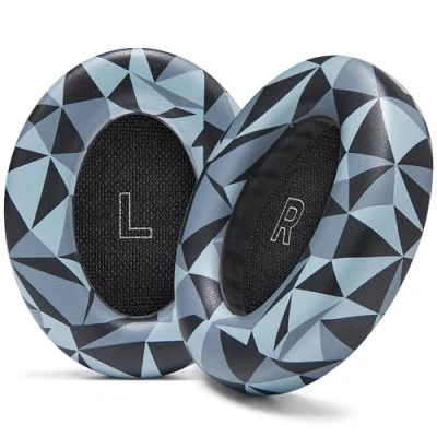 Afbeelding van WC Bose QuietComfort Ultra Oorkussens van Wicked Cushions Verbeterd comfort en duurzaamheid voor hoofdtelefoon traagschuim Geo Grey