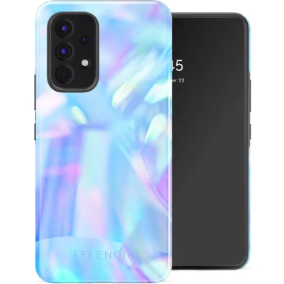 Afbeelding van Selencia Hoesje Geschikt voor Samsung Galaxy A53 Vivid Backcover Holographic Blue Dream