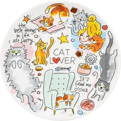 Afbeelding van Blond Amsterdam Bord Cat Lover 22 CM