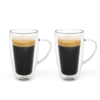 Afbeelding van Bredemeijer Double walled glass coffee/tea 320ml s/2
