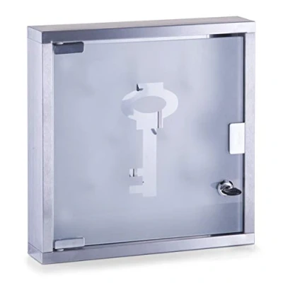 Image de Zeller 13845 armoire à clés en hetre/inox, 21,5 x 5,5 24,5 cm