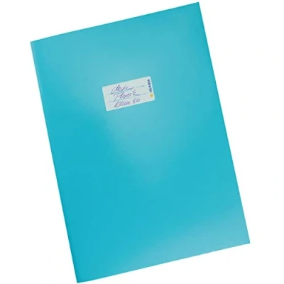 Afbeelding van HERMA 19755 notitieboek DIN A4 met etiketteringsetiket, van stevig en extra sterk karton, cover voor schoolschrift, turquoise