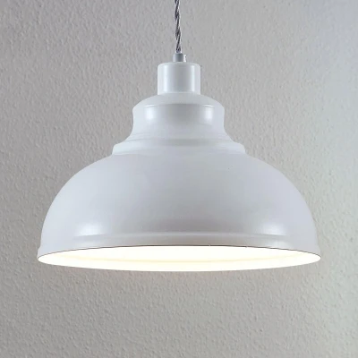 Afbeelding van Lindby hanglamp 1licht metaal H: 19.7 cm E27 wit