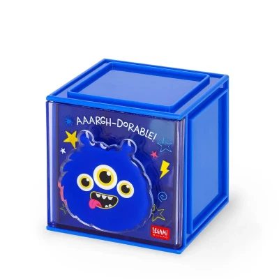 Afbeelding van Legami Stapelbare Opbergdoos Voor Op Het Bureau Cutie Cube Monster