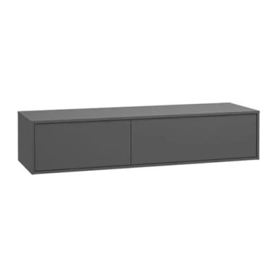 Afbeelding van Vente unique Hangend badkamermeubel Antracietgrijs L150 cm ISAURE II L 150 x H 32 D 47