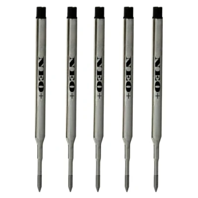 Afbeelding van Sheaffer K balpen vullingen set medium punt navulling. 5 BLACK INK REFILLS