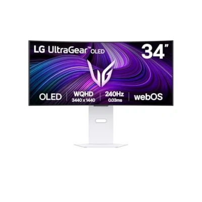 Afbeelding van LG UltraGear OLED 34GX90SA Ultrawide Gaming Monitor HDR 400 240hz USB C 65w RJ 45 WebOS 34 inch