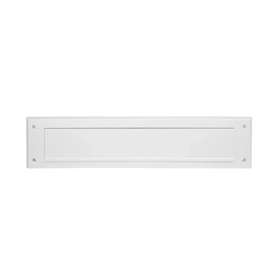 Afbeelding van Brievenbusklep met borstel wit 8 x 34,2 1,5cm Per Stuk