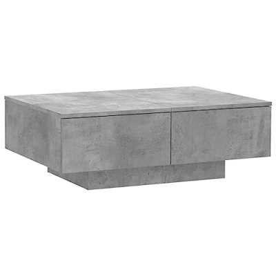 Afbeelding van vidaXL Salontafel, betongrijs, 90 x 60 31 cm, bewerkt hout