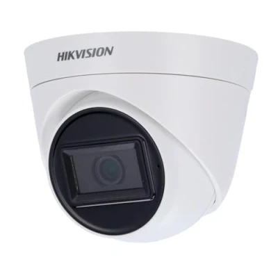 Afbeelding van Hikvision 2 MP audio Camera DS 2CE78D0T IT3FS Bewakingscamera koepel openlucht weerbestendig kleur (Dag en nacht) 1920 x 1080 1080p M12 montage vastgesteld brandpunt composiet, AHD, CVI, TVI DC 12 V