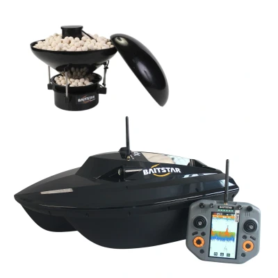 Afbeelding van BaitStar Baitboats Xpert Black AllinOne Voerboot (Baitthrower, GPS &amp; Dieptemeter) Voerboten