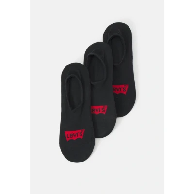 Afbeelding van Levi&#039;s HIGH CUT Batwing LOGO Recycled Cotton 3P PACK Enkelsokken, Heren, Maat: 43 46, Black