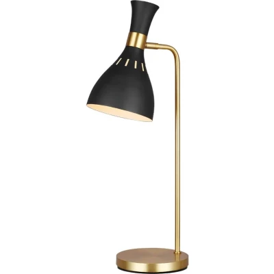Afbeelding van Landelijke Tafellamp Steady Lighting Metaal Landelijk E27 L: 21.9cm Voor Binnen Woonkamer Eetkamer Zwart