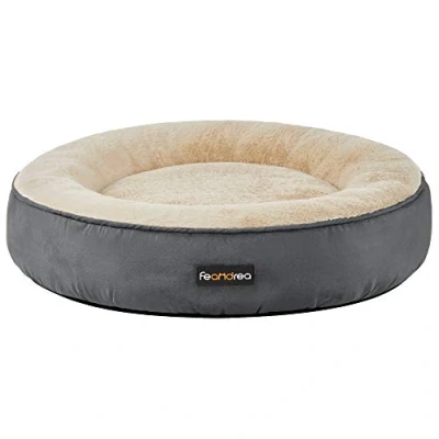 Afbeelding van FEANDREA PGW060G02 Hondenbed, rond, kattenbed, donuts, Ø 60 cm, donkergrijs