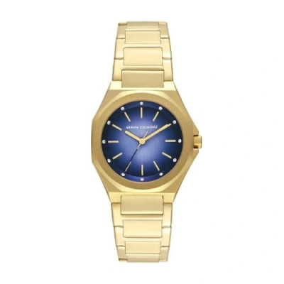 Afbeelding van Armani Exchange Dames Horloge 34 cm Goudkleurig