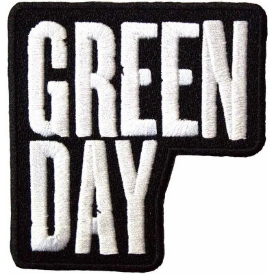 Afbeelding van Green Day Stacked Logo Patch Zwart/Wit