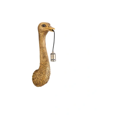 Afbeelding van Ostrich wandlamp 18x15,5x57,5 cm antiek brons