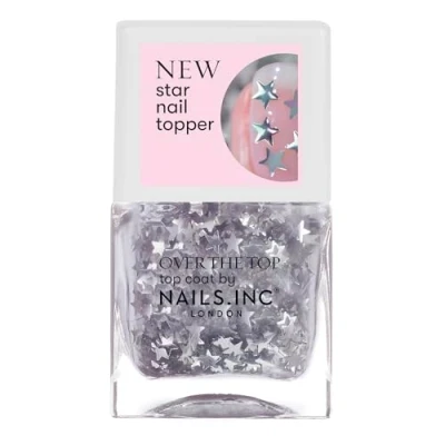 Afbeelding van Nails Inc SHOWSTOPPING IN SPITALFIELDS Star confetti Topper nagellak Top Coat met sterren voor opvallende nail art dierproefvrij en gemakkelijk te verwijderen