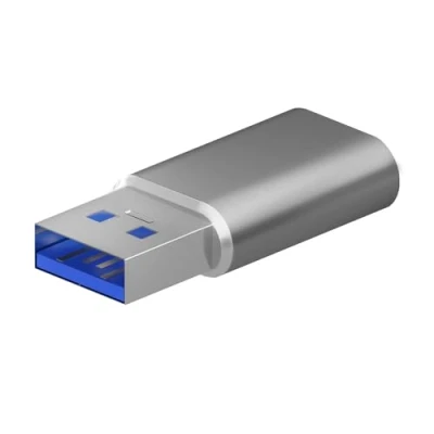Afbeelding van AISENS A108 0677 Mini adapter USB 3.2 Gen2 / 2.0 3A, type C/H A/M, grijs