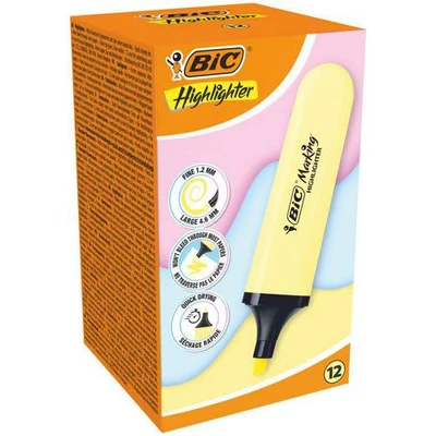 Afbeelding van BIC 4 pastelkleurige platte markeerstiften